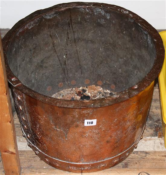 Copper log bin